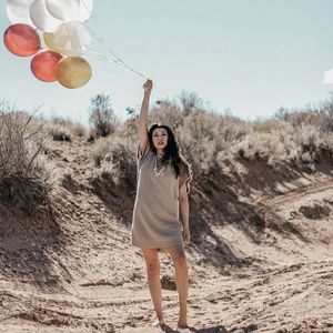 EDUN 100% Baby Alpaca Wool Sweater Dress